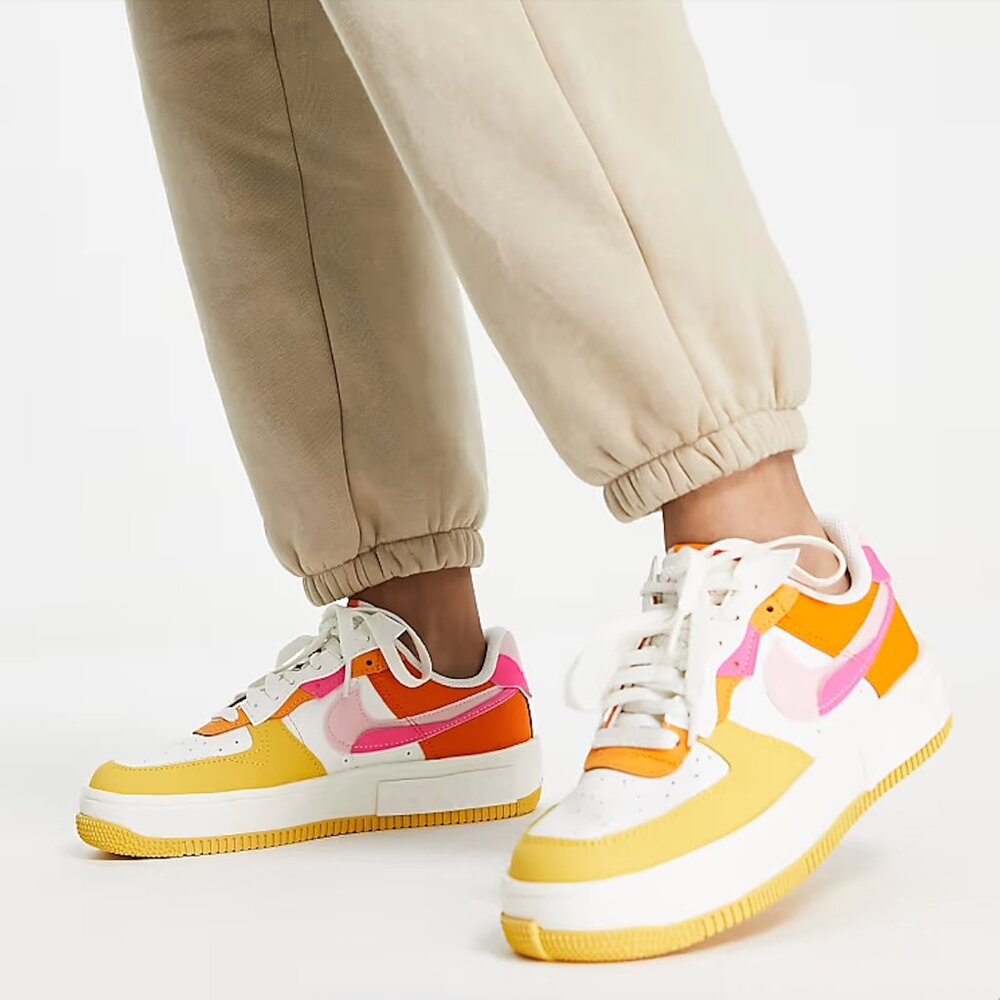 Nike Air Force 1 Fontanka Summit White Yellow Orange W8 M 6.5 Bruce Kilgore